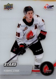 2021-22 UD CHL Stars Clear Cut Ryder Korczak Moose Jaw Warriors #307