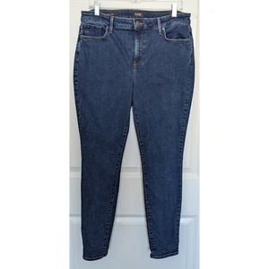 NYDJ Ami Skinny Jeans Women's Sz 12 Batik Blue Lift Tuck Preppy Classic - Picture 1 of 11