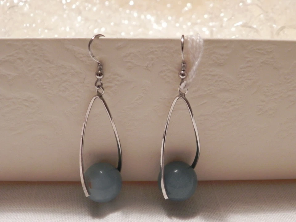 CREAZIONI - Orecchini in argento con Woolite - fatti a mano - BIJOUX - Immagine 1 di 1