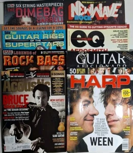 Guitar World Acoustic/Guitar Player/Rock Bass/EQ/Harp/ New Wave 8 Magazine Lot - Picture 1 of 9