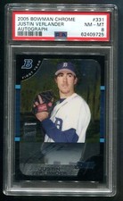 2005 Bowman Chrome Justin Verlander RC AUTO #331 PSA 8 NM-MT