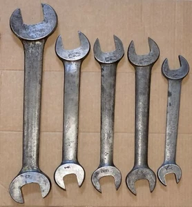 5 PC ARMSTRONG ENGINEER’S WRENCH USA TOOL SET 43 38-A 5B7787 5B787 34-A RARE OLD - Picture 1 of 12