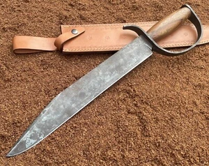 Hand Forged Custom Made Confederate D Guard Bowie Knife - Picture 1 of 11