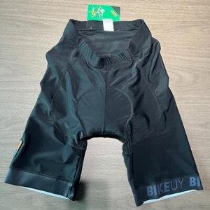 BIKEUY Hombres Pantalones Cortos de Ciclismo Profesional Almohadilla de Gel Brethable Negro MTB Bicicleta Ropa - Imagen 1 de 7