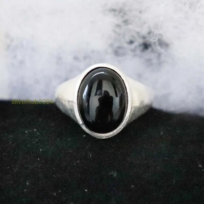 Black Onyx Men's  Ring 925 Sterling Silver Statement Ring All Size  SH58 - Image 1 of 4