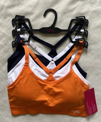 Спортивный бюстгальтер RYKA 3 УПАКОВКИ поддерживающие регулируемые ремни спортивная спина без бирок новый с Ярлыками MED - Изображение 1 из 4