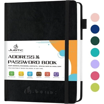 Address Book with Alphabetical Tabs Password Keeper Contact Organizer - Image 1 of 4