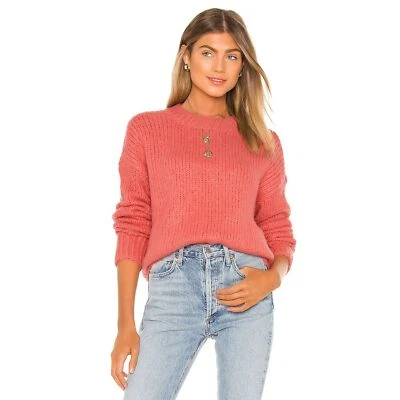 Sanctuary NWT Telluride Chunky Knit Long Sleeve Wool Blend Sweater Coral Sm New - Image 1 of 4