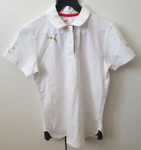 Puma Gr. M Shirt Damen Frauen Fashion Blogger NEU weiß white Poloshirt Tennis