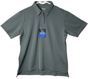 Galls Coolbest II Performance Short Sleeve Golf Polo Womens Size Large Gray NWT - Picture 1 of 16