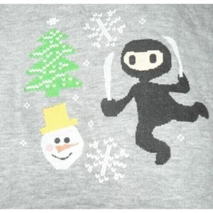 Boxers de algodón ninja Ugly Stuff Holiday Supply Co. para hombre en gris XX-grandes - Imagen 1 de 4