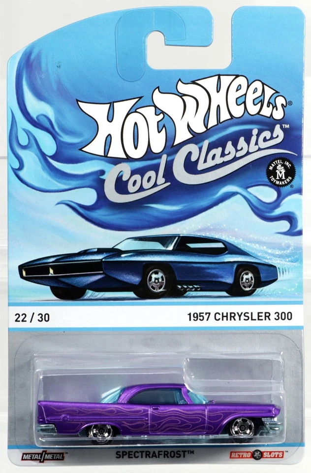 Chrysler 300 Cool Classics 1957 tarjeta azul Hot Wheels Y9445 NRFP 2013 púrpura 1:64 Foto 1 de 4