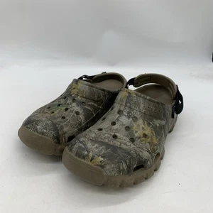 Camo Crocs Mens 12 Slip On Strap Adjustable Casual Everyday Breathable Camoflage - Picture 1 of 10