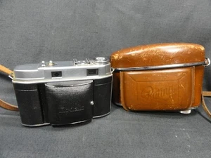 KODAK RETINA IIc RANGEFINDER 35mm FILM FOLDING CAMERA WITH LEATHER CASE WORKING - Picture 1 of 14