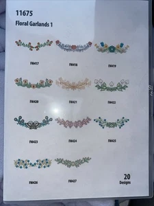 EMBROIDERY Take Out Floral Garlands 1  20 Designs PACK # 11675 - Picture 1 of 3