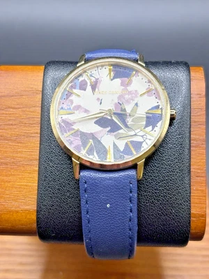 Relógio Vince Camuto Feminino Tom Dourado Mostrador Floral Couro Nova Bateria 8,25" - Imagem 1 de 4