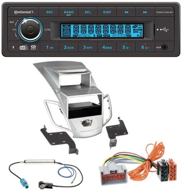 Continental MP3 DAB USB Bluetooth Autoradio für Ford Fiesta Display 08-10 silber - Bild 1 von 4