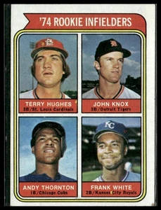 1974 Topps #604 1974 Rookie Infielders (Hughes/Knox/Thornton/White) RC - Bild 1 von 2