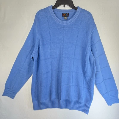 Alexander Julian Colours Blue Sweater Men's XL Block Square Cotton - Image 1 of 4