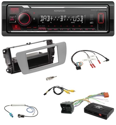 Kenwood Lenkrad Bluetooth USB DAB Autoradio für Seat Ibiza 2008-2015 dublingrau - Bild 1 von 4