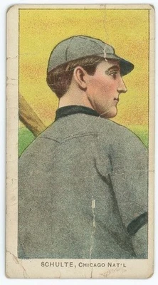 1909-11 T206 Wildfire Schulte (vista trasera) Chicago Cubs DULCE CAPORAL Foto 1 de 2