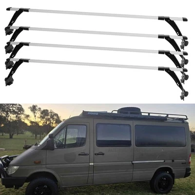 For Mercedes-Benz Sprinter 63" Van Roof Rack Crossbars Cargo Kayaks Bike Carrier Foto 1 de 4