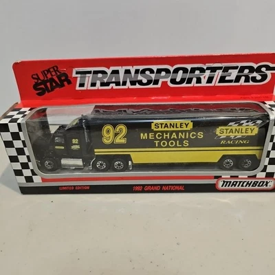 Matchbox Super Star Transporters #92 STANLEY Racing 1992 Ford Aeromax CY109 - Image 1 of 4
