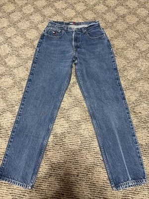 Jeans Tommy Hilfiger Mujer’s Talla 12 Oscuro Clásico Cintura Alta Denim Vintage 90’s Foto 1 de 4