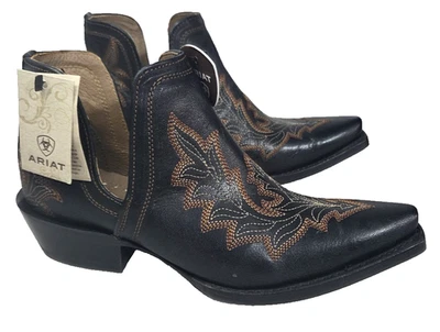 NUEVO EN CAJA Ariat Dixon Bota Occidental Tacón Bajo Bohemia Desajustable Talla 7.5 Y 8 Foto 1 de 4