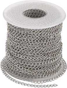 Cadenas de bordillo de acero inoxidable 304 soldadas de 82 pies/25 m - Picture 1 of 12