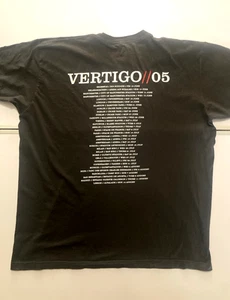VTG U2 Vertigo 2005 European Tour T Shirt XXL Dark Grey American Apparel - Picture 1 of 6