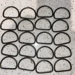 20 Pack 1 3/4 Metal Non-Welded D Rings for Belts Bags Lanyards Leather Crafts - Picture 1 of 6