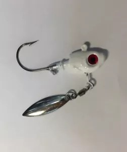 (20) 1/2 Oz Underspin Jigs 4/0 Ultra Point Hook #3 Willow Blade - Picture 1 of 1