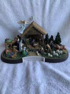 Danbury Mint The Nativity Light Up Christmas Manger Scene Decoration 13" x 6” - Picture 1 of 11