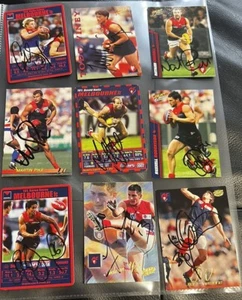 9x  Footy Cards Hand Signed Melbourne Demons Pike Viney YZE Neitz Sylvia Davey - Picture 1 of 20