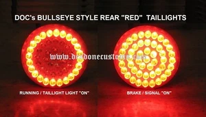 American Ironhorse Motocicleta BullsEye Estilo (ROJO/ROJO) "TRASERO" Señal LED PCB - Imagen 1 de 1