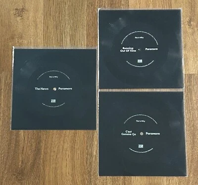 Paramore - Running Out of Time / The News / C’est Comme Ce vinyl Flexi 7” BUNDLE - Image 1 of 2