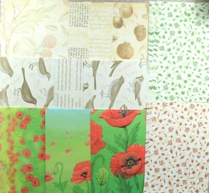 20 x A6 Nature Backing Papers In Different Variations 120gsm  NEW - Picture 1 of 5