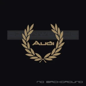 Audi Racing Wreath Decal Sticker logo A4 S4 S3 S5 A5 A6 R8 TTRS RS3 RS5 Pair - Picture 1 of 11