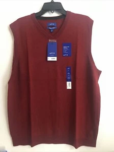 Apt.9 merino sweater vest Mens Red Size X Large (APO-71-2) - Picture 1 of 5
