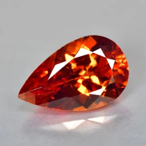 2.80CT PEAR EARTH MINE GEMSTONE UNHEATED MANDARIN ORANGE SPESSARTITE GARNET - Picture 1 of 3