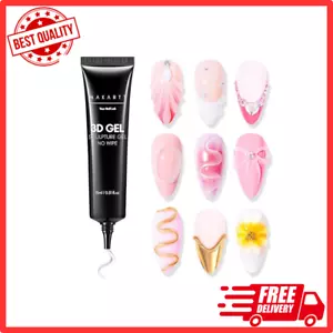 3D Nail Gel Art Sculpting Nail Glue 15G No Wipe Clear Nail Designs Winter DIY - Picture 1 of 9