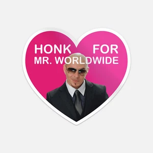 Calcomanía de vinilo Honk for Mr Worldwide para parachoques de coche - Imagen 1 de 4