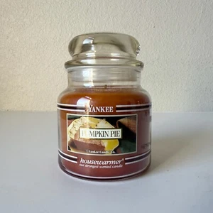 NEW Yankee Candle Pumpkin Pie 14.5 OZ Candle RARE White Label Black Line Unused - Picture 1 of 6