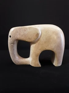 Smooth Marble Standing Elephant Figurine - Picture 1 of 7
