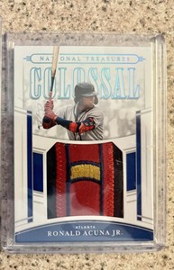 Ronald Acuna 1/1 Colossal Tomahawk Patch National Treasures 2020  