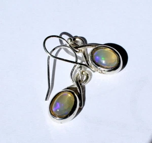 Pendientes de ópalo natural welo pendientes de piedras preciosas diseñador Etiopía pendientes nobles - Imagen 1 de 2