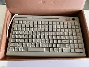 POSIFLEX KB3200 AT INTERFACE PROGRAMMABLE KEYBOARD WITH MAGNETIC STRIPE READER - Picture 1 of 24