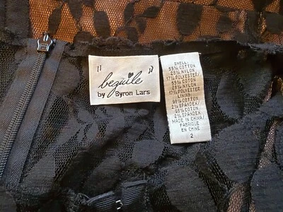 Beguile BYRON LARS Carissima Sheath Dress Black Lace Size 2 - NTSF - Image 1 of 4