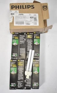 Lot of 8 Philips PL-C Double Tube 4 Pin Base Compact Fluorescent Lamp Bulbs - Picture 1 of 6